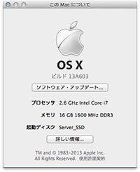 Mac OS X v10.9 build 13a603