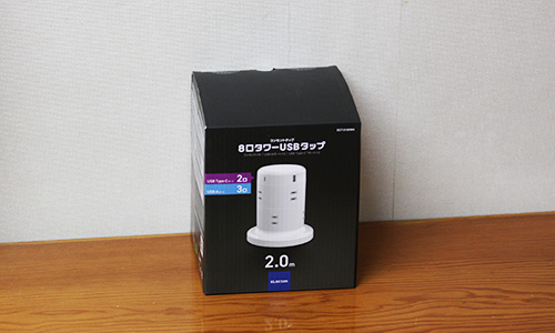 ELECOM エレコム USB-Cx2+USB-Ax3付き8口タワー型タップ（ECT-2120WH） - Studio Milehigh