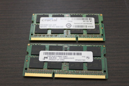Micron Crusial メモリ 4GB